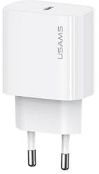 USAMS Încărcător de rețea USAMS T65 priză Type-C (20W, încărcător rapid PD) ALB (CC226TC01)