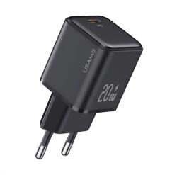 USAMS X-RON Încărcător AC tip C (20W, încărcător rapid PD) NEGRU (CC183TC01)