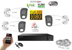 Monitorrs Security - Hybrid Light IP kamerarendszer 3 kamerával 2 Mpix WT - 6213K3