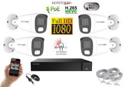 Monitorrs Security - Hybrid Light IP kamerarendszer 4 kamerával 2 Mpix WT - 6213K4
