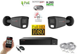 Monitorrs Security - Hybrid Light IP kamerarendszer 2 kamerával 2 Mpix GT - 6214K2