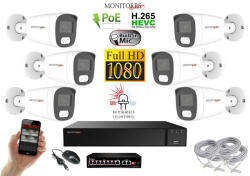  MS - Hybrid Light IP kamerarendszer 6 kamerával switchel 2 Mpix WT - 6213K6B