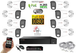  MS - Hybrid Light IP kamerarendszer 8 kamerával switchel 2 Mpix WT - 6213K8B
