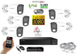  MS - Hybrid Light IP kamerarendszer 5 kamerával switchel 2 Mpix WT - 6213K5B