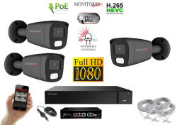  MS - Hybrid Light IP kamerarendszer 3 kamerával switchel 2 Mpix GT - 6214K3B