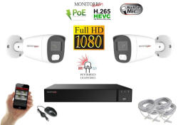 Monitorrs Security - Hybrid Light IP kamerarendszer 2 kamerával 2 Mpix WT - 6213K2