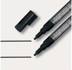 Sigel 1-2 mm Folyékony Kréta Marker - Fekete 2 db / Csomag