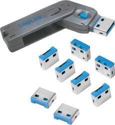 LogiLink AU0045 USB Portzáró - USB Kulccsal, 9 db