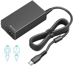 Sandberg Hálózati adapter 65W - USB-C AC Charger PD65W EU+UK (Max. : 65W, Kimenet: USB-C, túlfeszültség védelem) (135-76) - tintashop