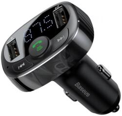 Baseus FM Transmitter T typed Bluetooth 2xUSB microSD fekete (CCTM-01)