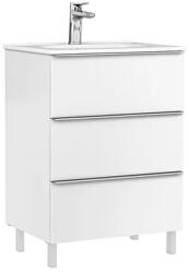 Gala Set mobilier de baie stativ trei sertare, cu lavoar ceramic, Gala Shona 3C 7896721 (7896721)