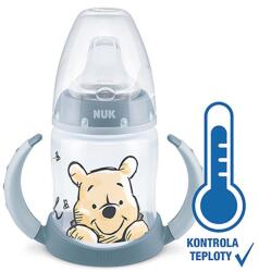 Nuk Baba tanuló itatópohár NUK Mici mackó hőmérséklet jelzővel 150 ml szürke