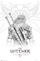  The Witcher Geralt Sketch poszter (61 x 91.5 cm) (Ajándék)