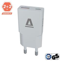 AVAX CH641LB NANO SLIM 30W USB-C (PD3.0)+USB-A (QC3.0) încărcător de rețea albastru deschis (AVAX CH641LB)
