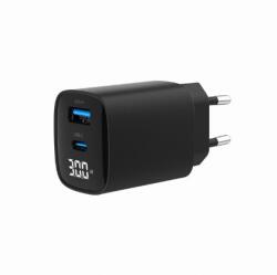 Gembird Încărcător rapid USB cu 2 porturi 30W negru TA-UC-PDQC30LCD-BK-01 (TA-UC-PDQC30LCD-BK-01)