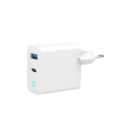 Gembird Încărcător rapid USB cu 2 porturi 65W alb TA-UC-PDQC65L-W-01 (TA-UC-PDQC65L-W-01)