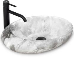 Rea Roxy 49x31 cm matt grey marble (REA-U6651)