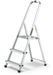 IRIS HL-300-3S 3 (2+1) călcat aluminiu scară pliabil 125 kg capacitate de incarcare (HL-300-3S)