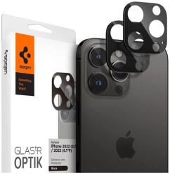 Spigen optik kameravédő üveg 2db, 9h, fekete, kompatibilis: Apple iPhone 16 Pro / iPhone 16 Pro Max / iPhone 14 Pro Max (AGL05273)