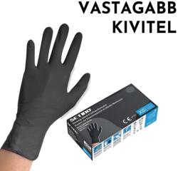 Setino Nitril vizsgálókesztyű (fekete) 5, 5g vastagabb kialakítás, M, Nitril, 100 (SENVF100_M)