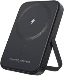 Choetech Powerbank Choetech B742, 5000 mAh, 20 W PD, fekete, kompakt, állvánnyal