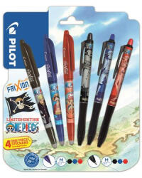 Pilot Rollertoll készlet, 0, 35 mm, nyomógombos, PILOT Frixion Ball/Frixion Ball Plus, 3különböző szín+One Piece matrica (PBLI449522)