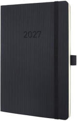 Sigel Naptár, A5, heti, 2027, puha borító, SIGEL Conceptum, fekete (SIC2622) (SIC2622)