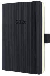 Sigel Naptár, A6, heti, 2026, puha borító, SIGEL Conceptum, fekete (SIC2623)