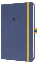Sigel Naptár, A5, heti, 2026, kemény borító, SIGEL Linescape, kék-sárga (SIL2602)