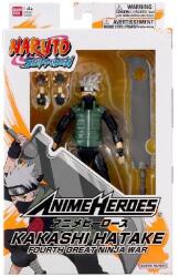 BANDAI Figurina Bandai Naruto Shippuden - Anime Heroes, Hatake Kakashi Fourth Great Ninja War, 16.5 cm Figurina