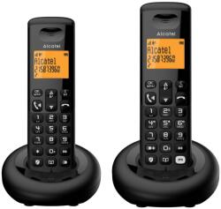 Alcatel E260 S. Voice Duo - Telefon DECT fara fir cu robot telefonic - Afisaj mare iluminat din spate - Functie hands-free - Blocarea apelurilor nedorite - 2 telefoane - Negru