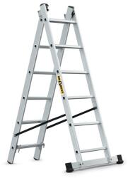 IRIS TOOLS HL-200 2x6 lépcsős alumínium létra, összecsukható, 125 kg teherbírás, EN 131 (HL-200 2X6S) - officedepot