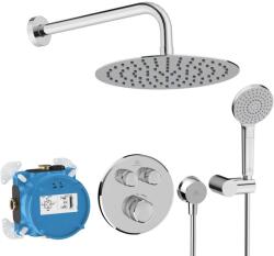 Ideal Standard CeraTherm Navigo - Set de duș cu termostat încastrat, cu corp, 3 jeturi, diametru 25 cm, crom A7771AA (A7771AA)