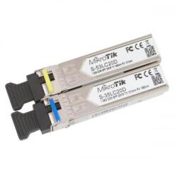 MikroTik Transceiver MicroTik SFP 1.25GB S-3553LC20D, TX 1310 / RX 1550 nm, Single-Mode, DDM, 20 km, LC/UPC, 2 bucati (MT S-3553LC20D)