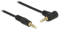 Delock cablu stereo jack 3, 5 mm 4 pini male-femală unghiular 2 m negru