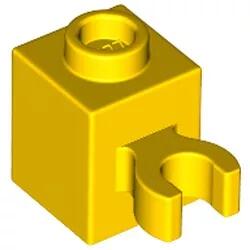 LEGO® 60475bc3 - LEGO sárga kocka 1 x 1 méretű függőleges klipsszel (O) (60475bc3)
