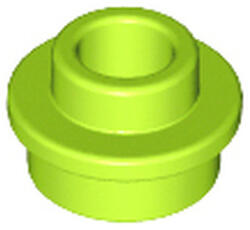 LEGO® Alkatrészek (Pick a Brick) Lime 1x1 Kerek Lapos elem Közepén Lyukkal 6190251 (6190251)