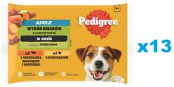 PEDIGREE Adult Choice of Flavors zöldségekkel 52x100g teljes értékű nedves eledel felnőtt kutyáknak, marhahús és máj keverékével, csirkével, mártásban