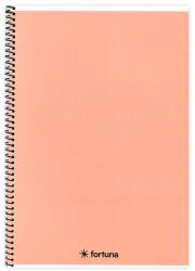 Fortuna Spirálfüzet vonalas FORTUNA Monocolor A/5 70 lapos pasztell barack 01.02121 (01.02121)