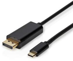 Nedis CCGL64352BK20 USB C (USB-C) - Displayport kábel, USB3.2 Gen 1, 4K60Hz, 2m, (USB3.1, USB3.0, USB2.0) (CCGL64352BK20)
