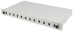 Lanberg 19" optikai patch panel 12xSC szimplex / 12xLC duplex szürke FOP1-12SS-LDS (FOP1-12SS-LDS)