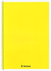 Fortuna Spirálfüzet vonalas FORTUNA Monocolor A/5 70 lapos sárga 01.02115 (01.02115)