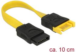 Delock SATA 6 Gb/s-s bővítőkábel csatlakozódugóval SATA-s, csatlakozóhüvellyel, 10 cm, sárga