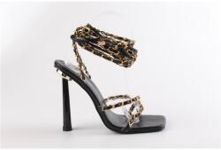 No Doubt Сандали No Doubt Women's Strappy Chain Detail Flat Sandal - Black