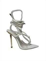 No Doubt Сандали No Doubt Women's Pointed Toe Tie Strap Flat Sandal - White
