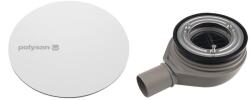 SAPHO POLYSAN MIRAI zuhanytálcaszifon, 90mm, DN40, fehér fedő (72730W) (72730W)