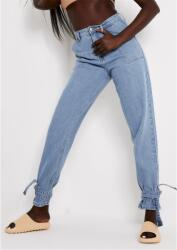 Missy Empire Дънки Missy Empire Denim Tie Ankle Mom Jeans - Blue