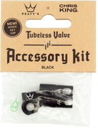 PEATY'S X Chris King Mk2 Tubeless Valves kerékpár gumiabroncs szelepsapka fekete
