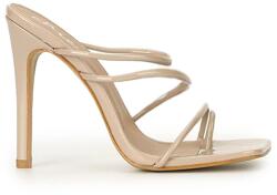 Chic Сандали Chic Women's Square Toe Loop Strap Flat Sandal - Nude