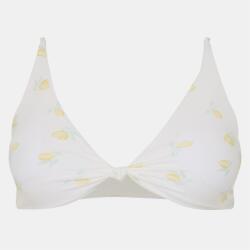 Jack Wills Women's Knot Front Crop Top Bikini - Lemon Print